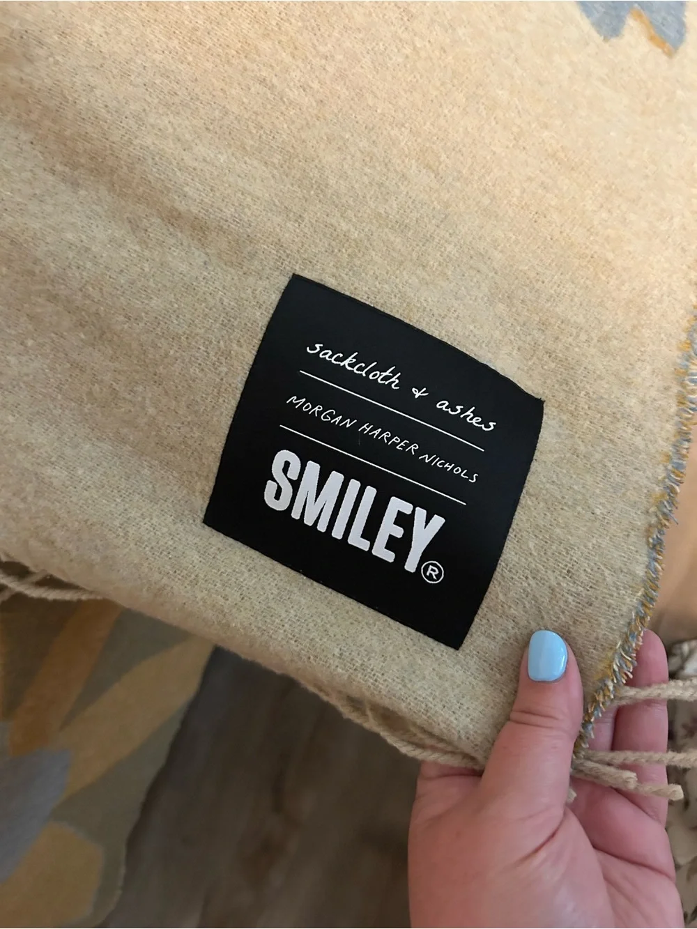 Sack Cloth & Ashes Floral Reversible Smiley Blanket